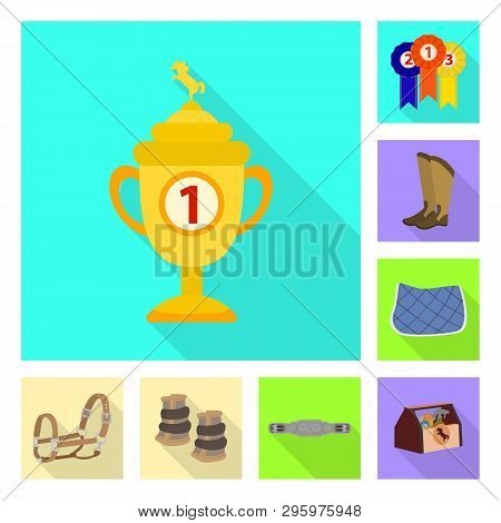 Vector Design Of Track And Racing  Sign. Set Of Track And Riding Stock Symbol For Web.