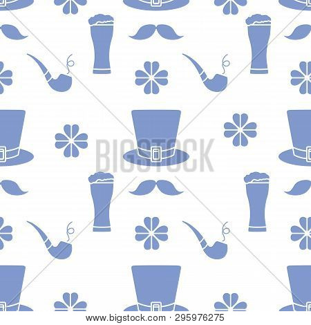 Seamless Pattern St. Patrick's Day. Irish Vector