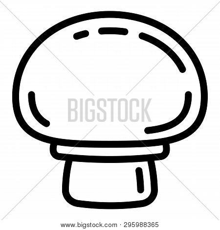 Champignon Front View Icon. Outline Champignon Front View Vector Icon For Web Design Isolated On Whi