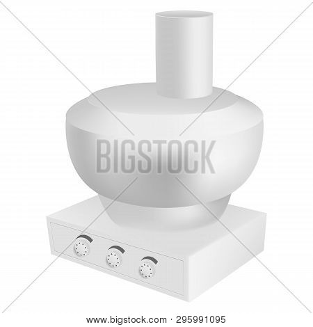 Kitchen Food Processor Icon. Realistic Illustration Of Kitchen Food Processor Vector Icon For Web De