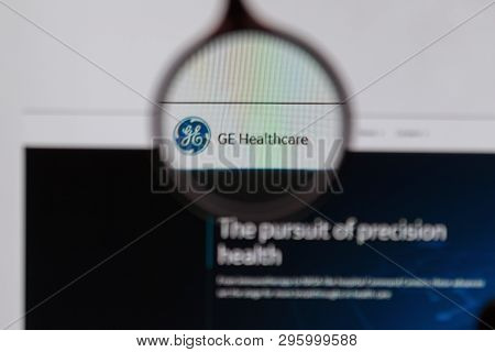 Vitebsk, Belarus-april 18, 2019.  Ge Healthcare Website Homepage.  Ge Healthcare    Logo Visible On 