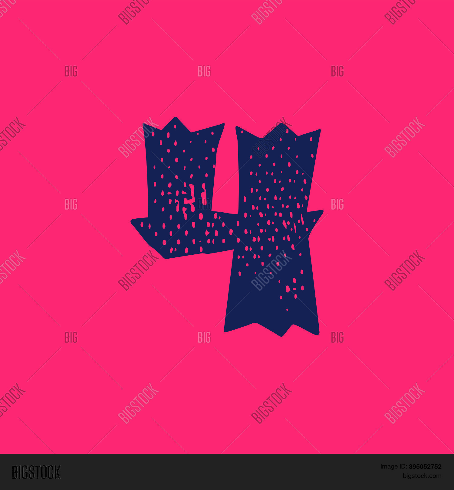Exploding Number 4 Logo Number Four Logo Vector & Photo (Free Trial) | Bigstock