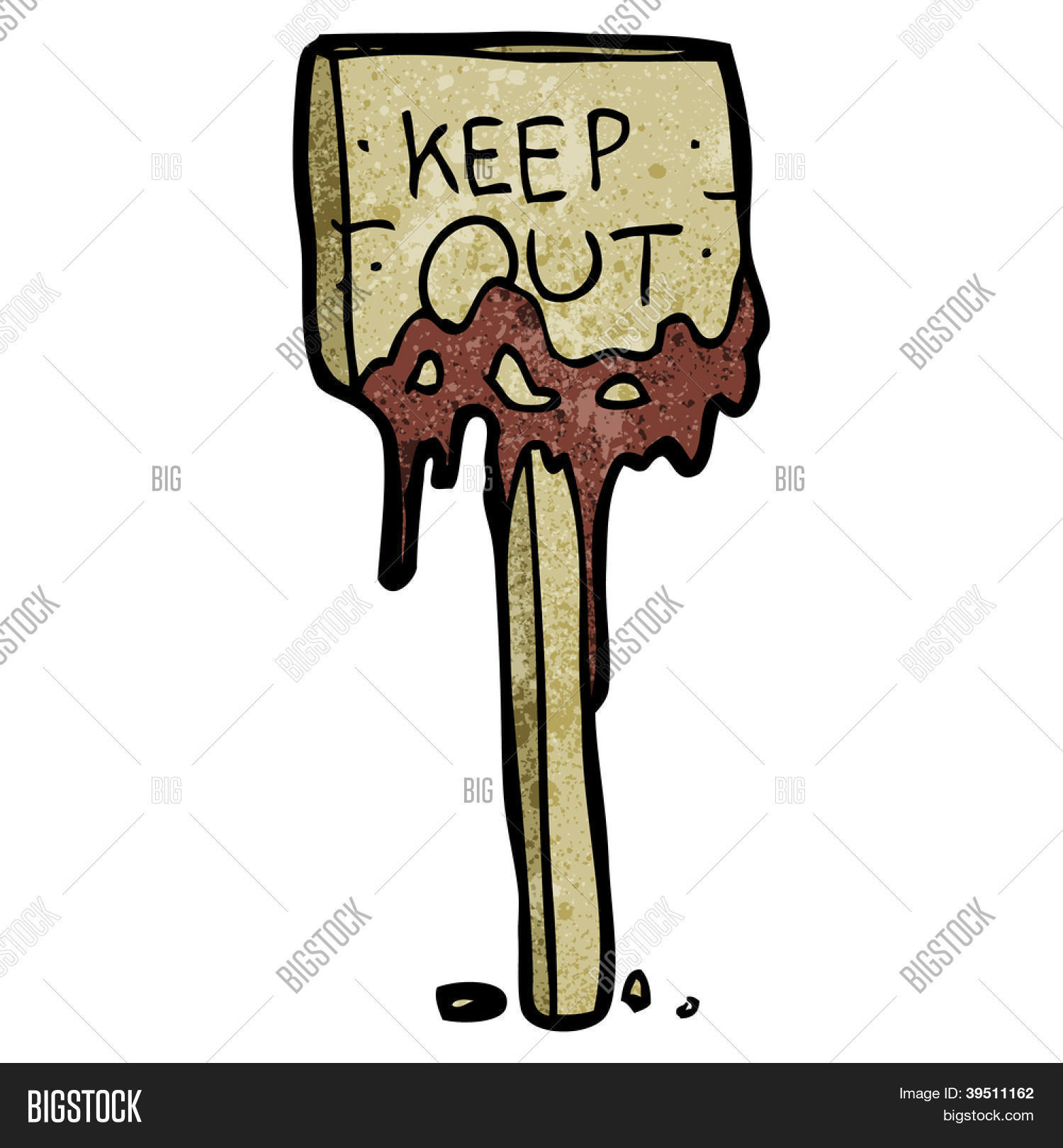 Keep Out Sign Cartoon Vector & Photo (Free Trial) | Bigstock
