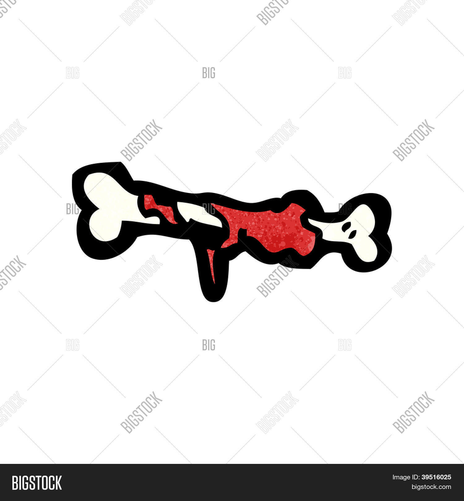 Meat On Bone Cartoon Vector & Photo (Free Trial) Bigstock