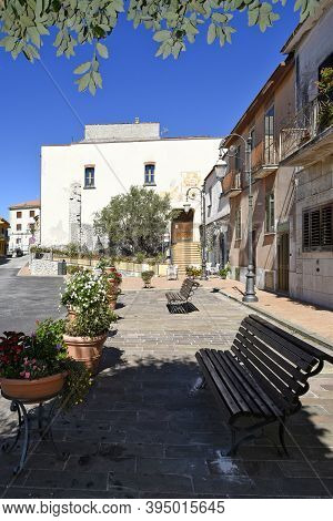 A Narrow Street Among The Old Houses Of Grumento Nova, A Medieval Village In The Basilicata Region, 