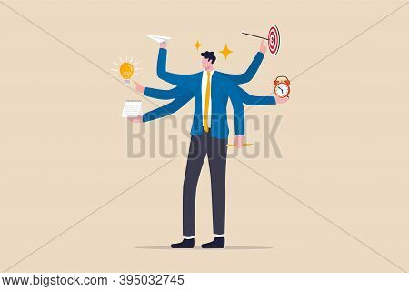 Work Productivity And Efficiency, Business Idea, Multitasking And Project Management Concept, Smart 