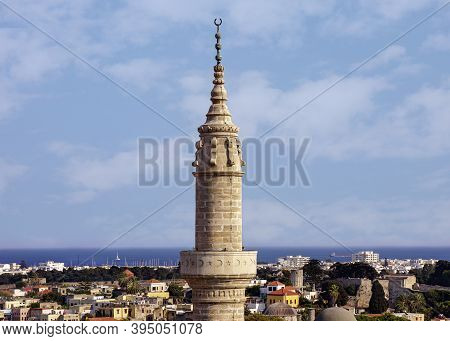 Suleiman Mosque (or Suleymaniye Mosque), The Minaret, The Old Town Of Rhodes, Rhodes, Greece
