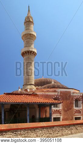 Suleiman Mosque (or Suleymaniye Mosque), The Minaret, The Old Town Of Rhodes, Rhodes, Greece