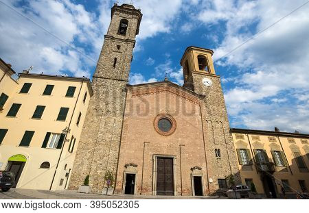 Bobbio, Italy, August 20, 2020 - The Cathedral Of Bobbio, Santa Maria Assunta, Is A Parish Church Of