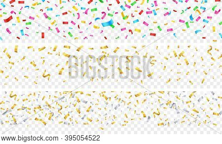 Confetti Banner. Gold Vector &amp; Photo (Free Trial) | Bigstock