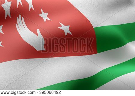 3d Rendering Of An Abkhazia Flag Waving