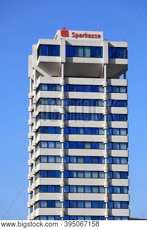 Wuppertal, Germany - September 19, 2020: Sparkasse Savings Bank Building In Wuppertal, Germany. It I