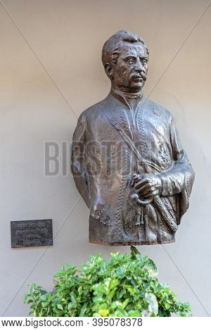Zagreb, Croatia - November 4, 2019: Bronze Bust Of Famous Ljudevit Gaj Writer And Politician In Zagr