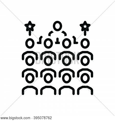 Black Line Icon For Congress Conference Convention Gathering Association Assembly People Crowd Prota