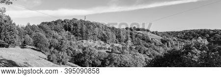 Landscape Photo Of The Admiral Hood Monument On The Polden Way Footpath In Compton Dundon In Somerse