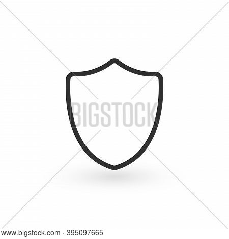 Vector Blank Shield Icon. Shield Symbol For Your Web Site Design, Logo, App, Ui. Vector Illustration