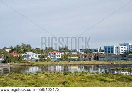 Town Of Hafnarfjordur In The Suburbs Of City Of Reykjavik In Iceland