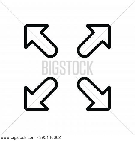Black Line Icon For Full Whole Entire Complete Adequate Arrow