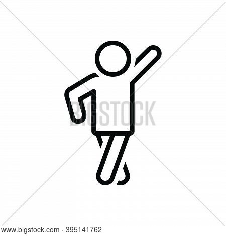 Black Line Icon For Pose Man Modern Human Person Style Photo-shoot Posture Position Stance Attitude