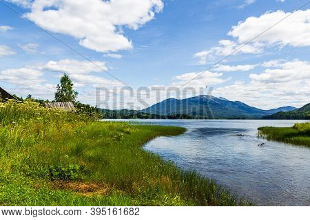 View Of Mount Kizya. Tagasuk Lake, Siberia, Russia
