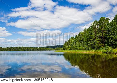 Forest Lakes Of Siberia. Lake Tagasuk, Russia
