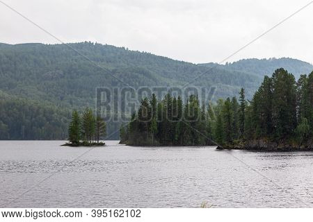 Forest Islands Of Lake Tagasuk. Siberia, Russia