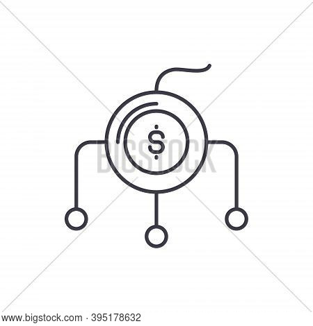 Company Restructuring Icon, Linear Isolated Illustration, Thin Line Vector, Web Design Sign, Outline