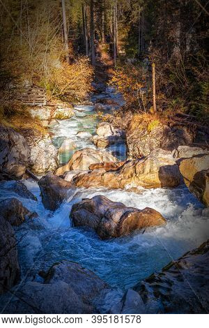 Ramsauer Ache Torrent Is The Outlet Of The Hintersee Near Ramsau In The Berchtesgadener Land Nationa