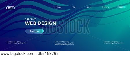 Blue Dynamic Wave. Flow Abstract Concept. Vivid Geometric Shapes. Dynamic Wave. Graphic Texture. Flu