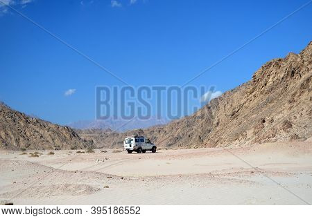 Toyota jeep popular for desert safari. Sharm El Sheikh, Egypt on November 8, 2020