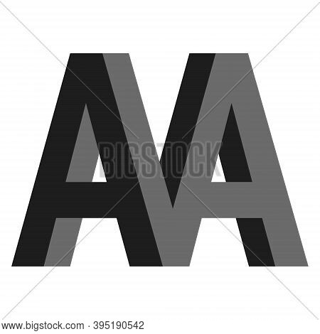 Letters A Aa M Logo. Creative Vector Concept. Flat Vector Construction Building 3d Logo Icon Design 