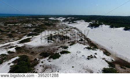 Mata De Sao Joao, Bahia / Brazil - Octuber 2, 2020: Aerial View Of Dunes In The District Of Santo An