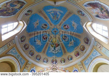 Drohobych, Ukraine - October 23, 2020: Monastery Of Saints Peter And Paul Interior