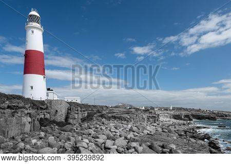 Landscape Photo Of Portland Bill Lighthouse On The Jurassic Coast In Dorset