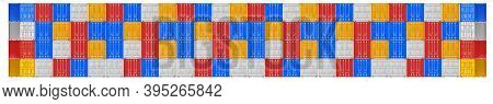 A High Quality Image Of 10ft Shipping Containers On A White Background With Clipping Path. Set Ten F