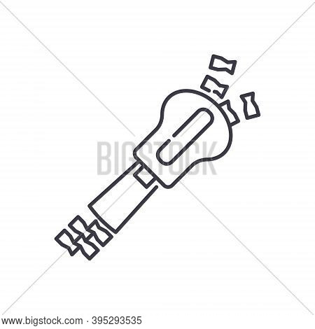 Zip Fastener Icon, Linear Isolated Illustration, Thin Line Vector, Web Design Sign, Outline Concept 