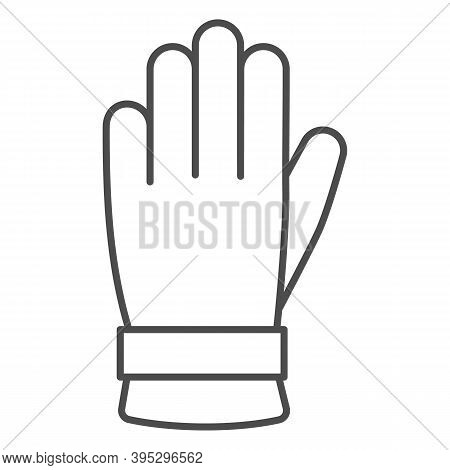 Freestyle Glove Thin Line Icon, Winter Sport Concept, Ski Glove Sign On White Background, Winter Ski