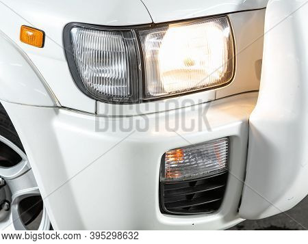 Novosibirsk, Russia - November 16, 2020: Nissan Terrano, Exterior Detail . Close Up  Of Modern  Car 