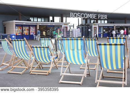 Deck Chairs At Boscombe Pier In Boscombe, Dorset In The Uk, Taken On The 20th July 2009