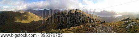 Stunning Views Of The Remote Scottish West Highland Scenery From The Mountain Of Sgurr A' Mhaoraich 