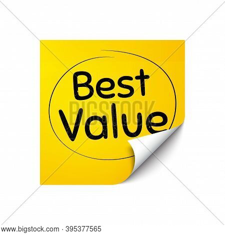 Best Value. Sticker Note With Offer Message. Special Offer Sale Sign. Advertising Discounts Symbol. 