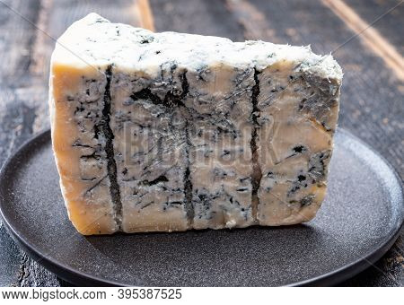 Cheese Collection, Piece Of Italian Blue Cheese Gorgonzola Picante With Blue Mold From North Of Ital