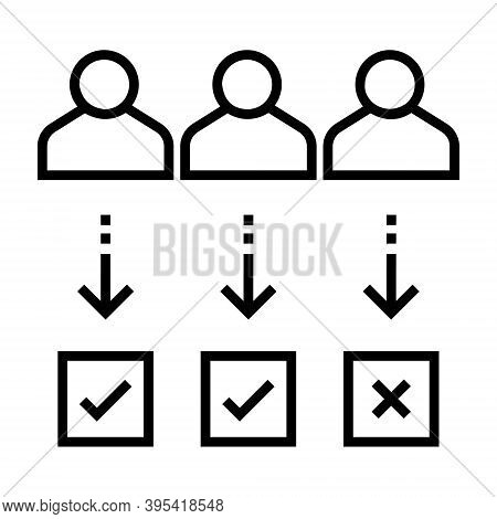 Standpoint Icon In Line Style. Opinion, View Sign.