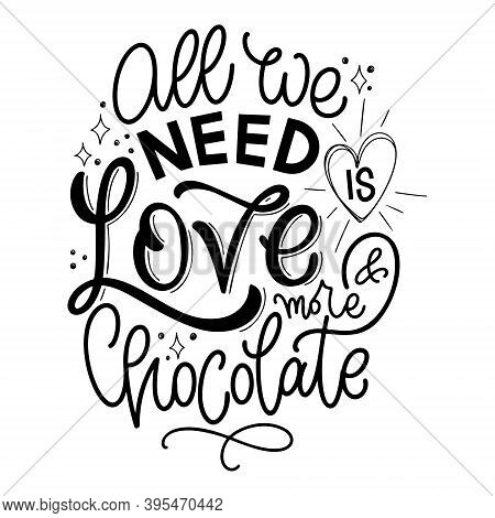 Chocolate Hand Lettering Quote. Warm Christmas Winter Word Composirion. Vector Design Elements For T