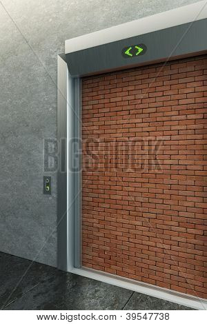 kilitlenme 3d render ile modern Asansör