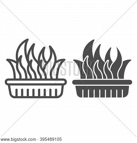 Seaweed Salad Line And Solid Icon, Fish Market Concept, Wakame Salad Sign On White Background, Seawe