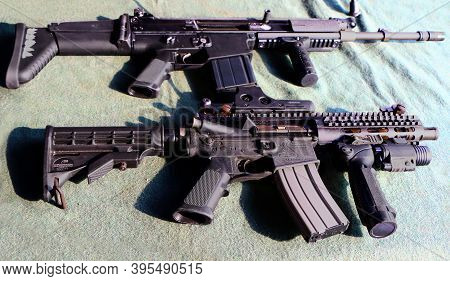 Klang,selangor , Malaysia - April 8, 2018: The Carbon-15 Rifles Manufactured By Bushmaster Firearms 