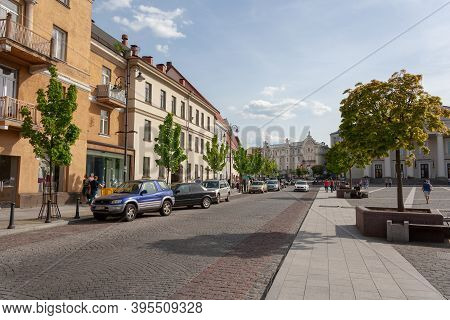 Vilnius, Lithuania - May 12, 2011: Beautifuul Streets Of Vilnius, Capital City Of Lithuania
