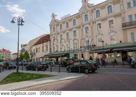 Vilnius, Lithuania - May 12, 2011: Beautifuul Streets Of Vilnius, Capital City Of Lithuania