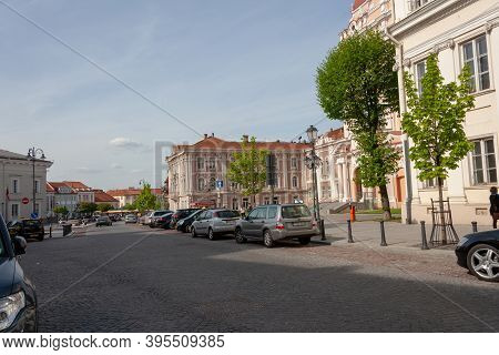 Vilnius, Lithuania - May 12, 2011: Beautifuul Streets Of Vilnius, Capital City Of Lithuania